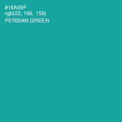 #16A69F - Persian Green Color Image